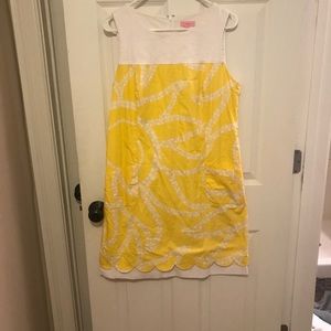 Lilly Pulitzer shift dress with pockets.